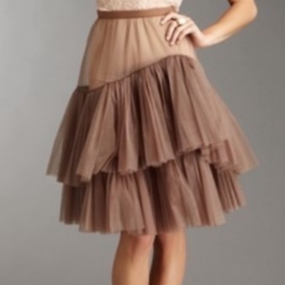NWOT! - BCBGMaxAzria ‘Truffle’ Layered Tulle Skirt
